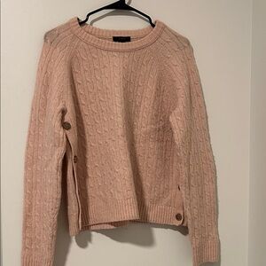 J Crew Wool Blend Pink Wool Blend Button Sweater Size Medium